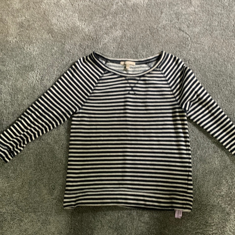 Banana republic nautical (blue and white stripe) 3/4 sweatshirt.